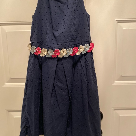 Little Girls Dress Size 10/Navy Blue NEW - Picture 2 of 13
